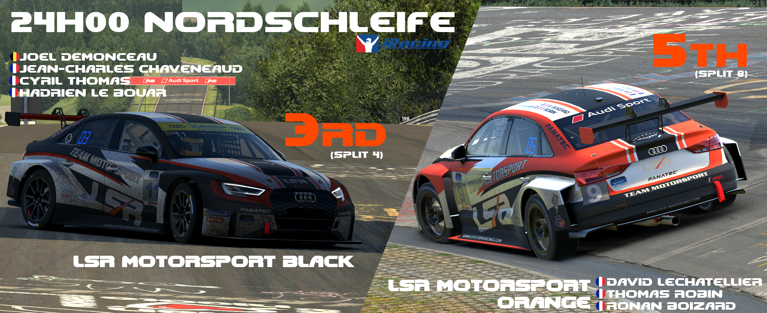 24H00 Nordschleife : P3 et P5 pour les équipages LSR !